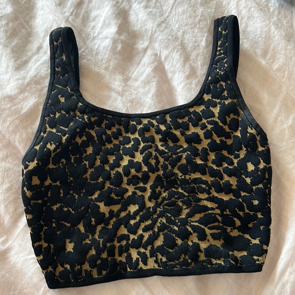 Cheetah print crop top from Babaton size xs